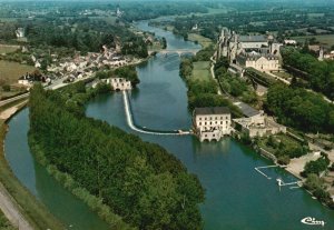 Postcard Solesmes Sarthe Vue Generale Aerienne L'Abbaye St-Pierre France