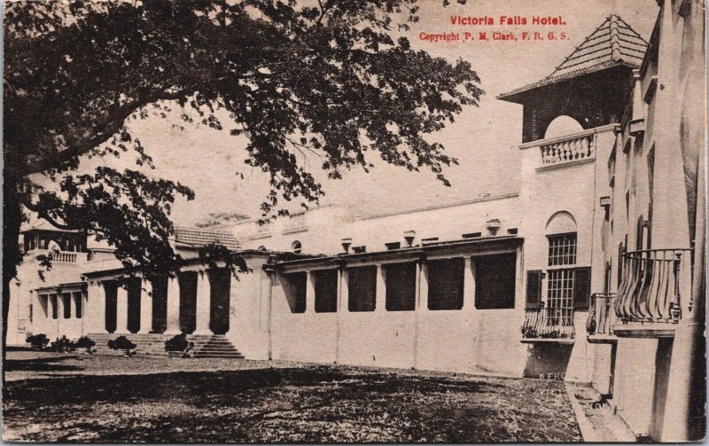 Zimbabwe Victoria Hotel, Victoria Falls Vintage Postcard C135