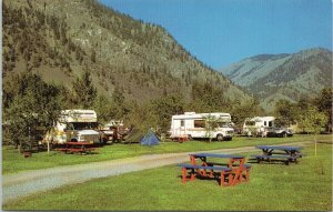 Lucky R Campsite Keremeos BC British Columbia RV Trailers Camping Postcard G13