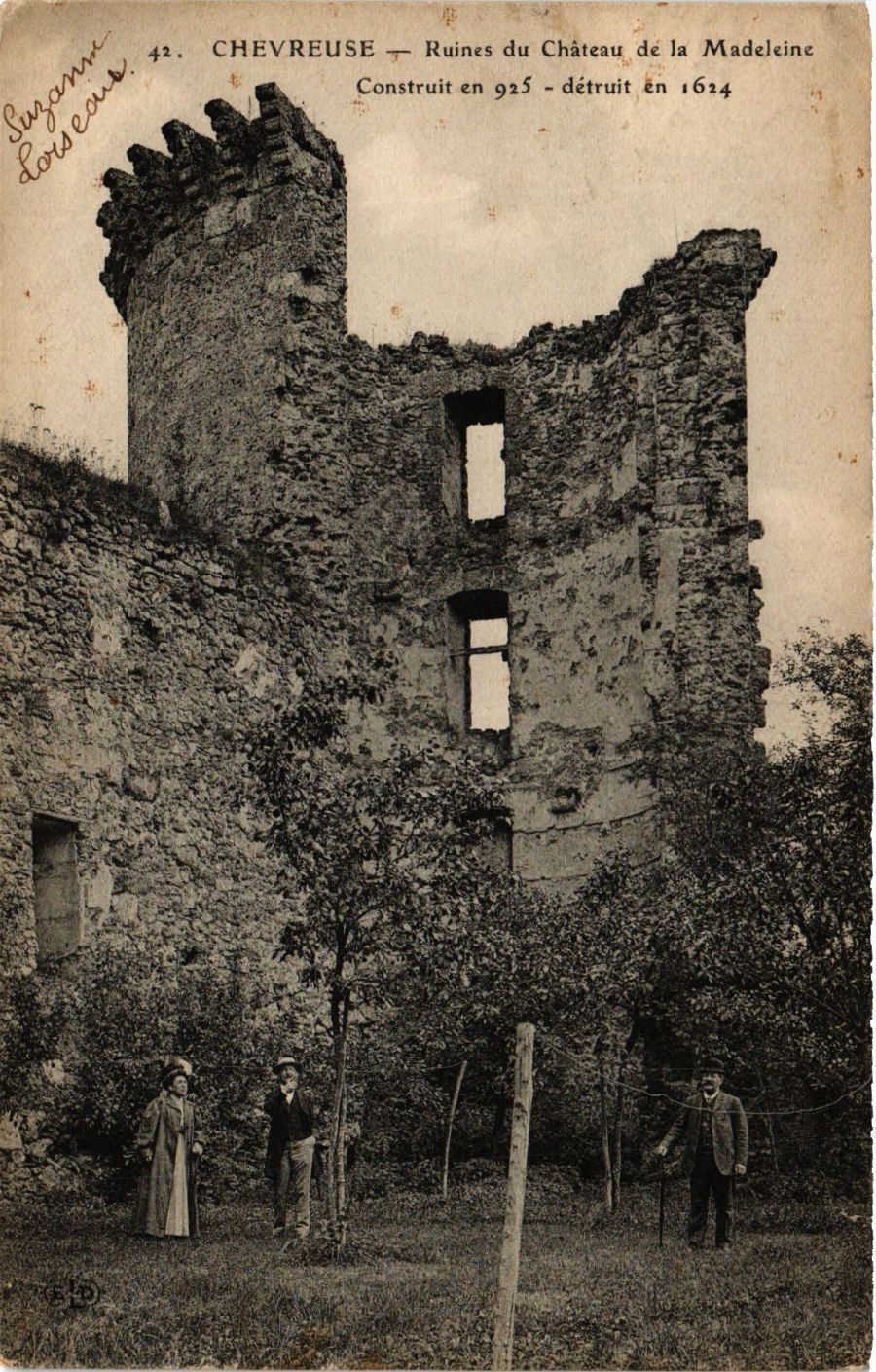 CPA 78 @ CHEVREUSE En 1904 @ L'entrée Et La Madeleine Chateau Fort 390835190