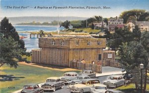 The First Fort in Plymouth, Massachusetts A replica at Plymouth Plantation.