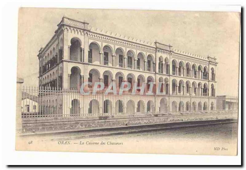 Oran Algeria Postcard Old Barracks hunters