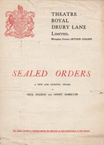 Sealed Orders HMS Vallant Drama Christies Chelsea Flower Show Victorian Theat...