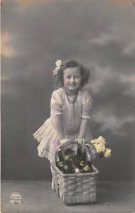 Little girl with flowers Child, People Photo 1912 