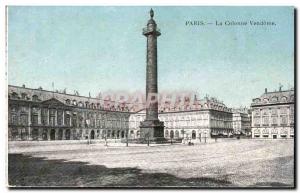 Paris Old Postcard The Vendome column