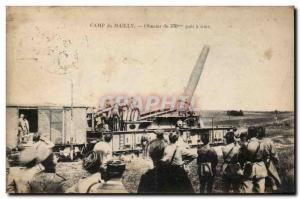 Militaria Camp of Mailly Old Postcard Howitzer 370mm ready to shoot (canon)