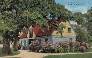 Postcard Dotty House Doty Island Park Neenah WI