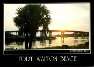 Florida Fort Walton Beach Brooks Bridge At Sunset