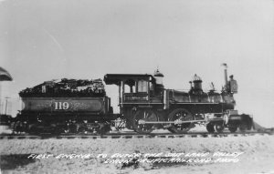 RPPC Union Pacific Railroad 1st Train Salt Lake Valley Utah c1950s Vintage Photo