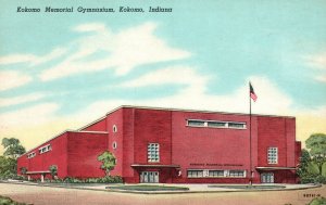 Kokomo Indiana, Kokomo Memorial Gymnasium Historical Building, Vintage Postcard