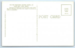 CAPE MAY, NJ New Jersey ~ TRAINING CENTER CHAPEL  c1950s  Military Postcard