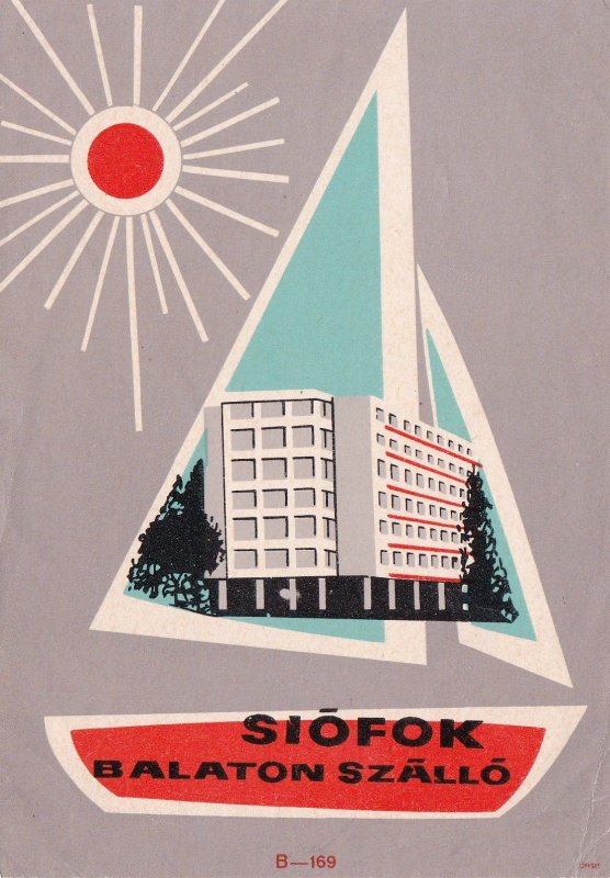 Hungary Balatonszallo Hotel Siofok Vintage Luggage Label sk3830