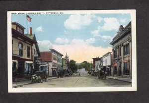 ME Main St Street Looking South Gordon's Market Store Pittsfield Maine P...