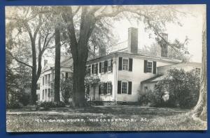 Wiscasset Governor's Smith house Maine me real photo postcard RPPC