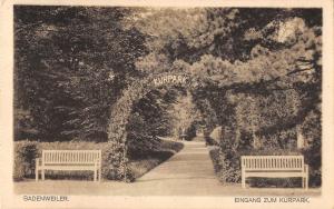 BG39444 badenweiler eingang zum kurpark   germany real photo