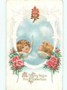 Divided-Back BEAUTIFUL ANGEL SCENE Great Postcard AB0052