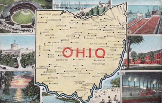 Map Of Ohio With Multi Views