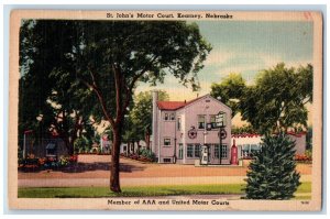 1946 St. John's Motor Court United Motors Courts Road Kearney Nebraska Postcard