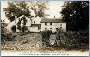 CONSTITUTION ISLAND NY WOOD CRAG HOME ANTIQUE REAL PHOTO POSTCARD RPPC