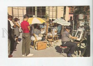 475714 USA Greenwich Village outdoor artists exhibition advertising Old postcard