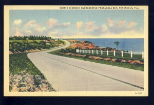 Pensacola, Florida/FL Postcard, Scenic Highway Looking Over Pensacola Bay