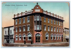 Saskatoon Saskatchewan Canada Postcard Windsor Hotel 1912 Antique Posted