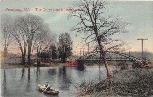 J65/ Frewsburg New York Postcard c1910 The Conewango Railroad Bridge 18