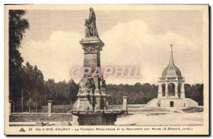 Old Postcard Saint Anne D & # 39Auray The miraculous fountain and war memorial