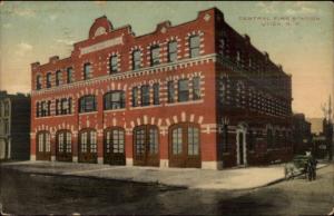 Utica NY Fire Station c1910 Postcard