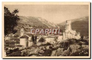 Old Postcard La Turbie General view and trophy of Augustus