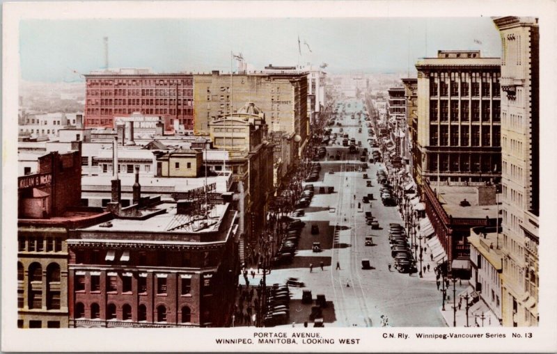 Portage Avenue Winnipeg Manitoba MB Unused Camera Products RPPC Postcard H47