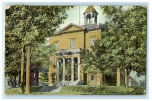 1908 Lewiston Maine ME, Hathorn Hall Bates College Antique Postcard