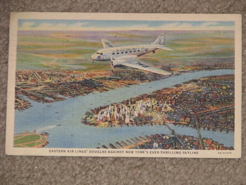 Eastern Airlines Douglas Against New York`s Thrilling Skyline, 1939