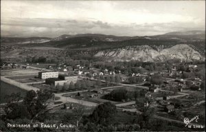 Eagle Colorado CO Birdseye View Sanborn Real Photo Postcard