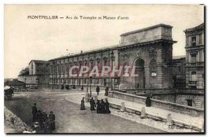 Postcard Old Prison Montpellier Arc de Triomphe and home d & # 39arret