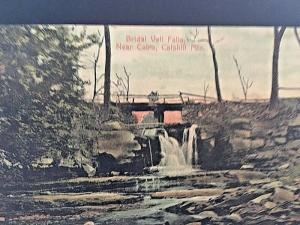 Postcard 1907 View of Bridal Veil Falls near Cairo, Catskills, NY    W6