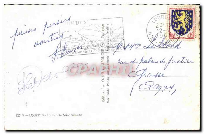 Modern Postcard Lourdes Grotto Miraculous
