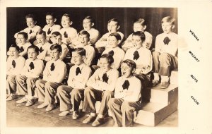 H75/ Interesting Real Photo RPPC Postcard c1930 Vienna Mozart Boys Choir 43