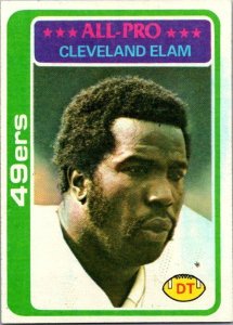 1978 Topps Football Card Cleveland Elam San Francisco 49ers sk7008