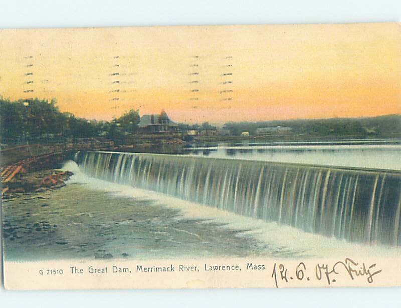 Pre-Chrome DAM SCENE Lawrence Massachusetts MA AH6658