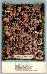 Provo Utah 1922 Postcard Babies Utah's Best Crop