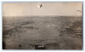 Cody Wyoming WY Postcard RPPC Photo Aerial View Of Camp c1910's Posted Antique