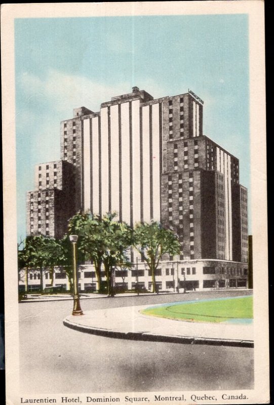 Quebec ~ MONTREAL Laurentien Hotel Dominion Square pm1951 PECO WB