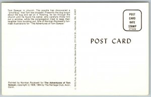 Tom Sawyer in Church, Painting by Norman Rockwell - Postcard 