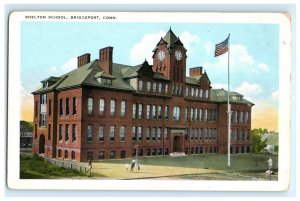 Shelton School Bridgeport CT Connecticut Postcard (AK12)