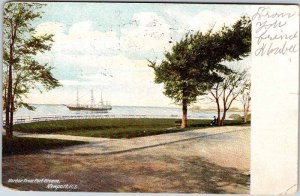 Postcard BOAT SCENE Newport Rhode Island RI AL8662