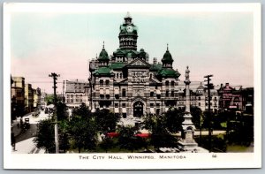 Vtg Winnipeg Manitoba Canada City Hall Building View Postcard