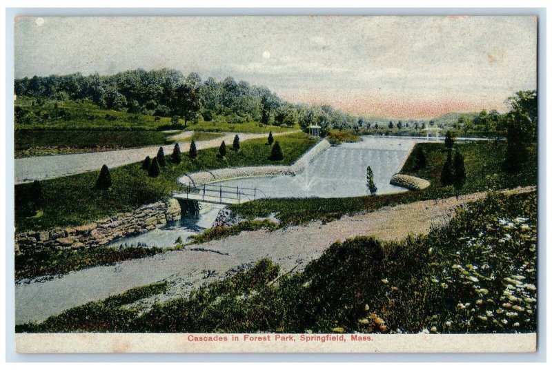 c1920's Cascade In Forest Park Springfield Massachusetts MA Unposted Postcard