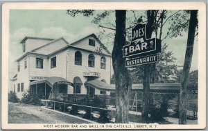 LIBERTY NY BAR & GRILL IN THE CATSKILLS ANTIQUE POSTCARD