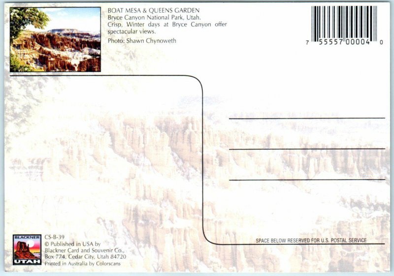 Postcard - Boat Mesa & Queens Garden - Bryce Canyon National Park, Utah